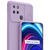 shumee Ovitek CamShield za Realme C21/ C21Y/C25Y vijoličen + 9H steklo