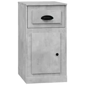 Bocni ormaric s ladicom siva boja betona 40 x 50 x 75 cm drveni