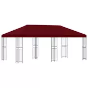 Paviljon s bocnim stranama 6 x 3 m Tamno crvena