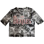 The Beatles Majica All-Over-Print & Drop T Logo Ladies White XL