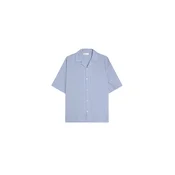 Bershka Srajca svetlo modra / svetlo rjava