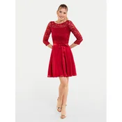 Swing Cocktail obleka 77761210 Rdeča Regular Fit