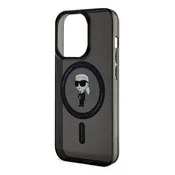 Karl Lagerfeld Karl Lagerfeld KLHMP15XHFCKNOK ovitek za iPhone 15 Pro Max (6.7) - črn, MagSafe