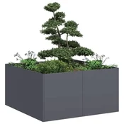 Vidaxl vidaXL Cvetlični lonec antraciten 80x80x40 cm hladno valjano jeklo