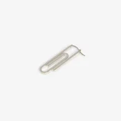 Uhani Off-White Paperclip Mono Earring Silver Universal