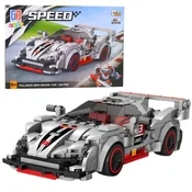 Kocke za sestavljanje dirkalnega avtomobila Speed - 363 elementov - siva