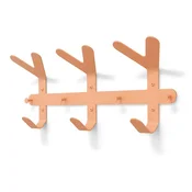 Rožnato-oranžen jeklen stenski obešalnik 66 cm Frondo – Spinder Design