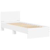 vidaXL Okvir kreveta s uzglavljem bijeli 90x190 cm konstruirano drvo