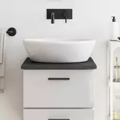 Vidaxl vidaXL Kopalniški pult temno rjave barve 40x50x2 cm masiven les