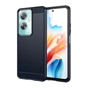 Oppo A79 MOFI silikonska futrola za telefon – otporna na udarce, uzorak od karbonskih vlakana, tamnoplava