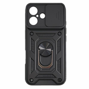 MaxMobile maskica za iPhone 16 ANTI-SHOCK WITH RING crna