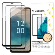 WOZINSKY KOMPLET 2x kaljeno steklo 9H za celoten zaslon Nokia G22 s črnim okvirjem