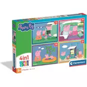 Clementoni - Puzzle 4v1 Peppa Pig: Na cestah - 1 - 39 kosov