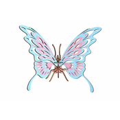 Woodcraft Lesena 3D sestavljanka Butterfly Colorful