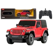 Licencirani avto na daljinsko upravljanje JEEP Wrangler JL Rubicon 1:24 – rdeč