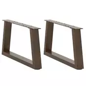 Noge za klub stolic V-oblik 2 kom Prirodni celik 70 x (30-31,3) cm Celik