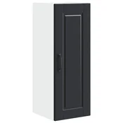 Vidaxl Omarica na steni PORTO Črna 30 x 31 x 80 cm Konstruiran les