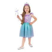 Otroški kostum princesa vijolično-modre barve, velikost S