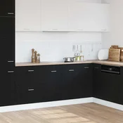 vidaXL Omarica za umivalnik črn hrast 80x46x81,5 cm inženirski les