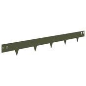Vidaxl Robovi trave 50 szt. 100 x 12 cm Jeklo Olivno zelena