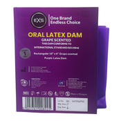 EXS Oral Latex Dams Flavoured Grape 1pc