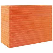 Vidaxl Vrtno cvetlično korito vošč. rjavo 90x40x68,5 cm trdna borovina