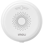 Gas leak sensor with low-current gas sensor and built-in temperature compensation, detects combustible gas molecules, triggers 85dB audible and visual alarm, and sends alerts to the app for timely user action