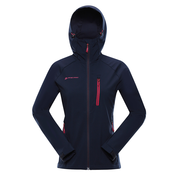 Womens softshell jacket with membrane ALPINE PRO ZORRA mood indigo