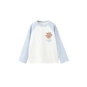 MANGO KIDS Majica LEGENDB opal/svetlo modra/svetlo rjava/bela