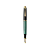 PELIKAN nalivno pero M600 Souveran, črno/zelen, F konica, v darilni škatlici 980011