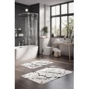 Lessentiel Maison Set prostirki za kupatilo CT-5170, 2 Komada, Bela