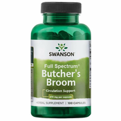 Swanson Butchers Broom, 470 mg, 100 kapsul