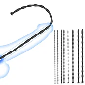 SuperLove Ultra-Soft Silicone Penis Dilator Training Set Black 8 pcs