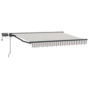 Rucni okvir tende s LED-ima Svijetlo siva i bijela. 3 x 2,5 m