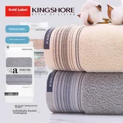 King Shore Set peškira, 35x76cm, 2 komada, Žuto-sivi