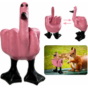 Generic Funny duck resin statue, finger duck resin garden statue, duck resin craft decorative sculpture statue for home office desk joke prank gift, (21065475)