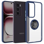 AVIZAR Pokrov za Oppo Reno 12 Kovinski obročni video nosilec, Nočno modra, (5000274569)