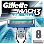 Gillette Mach 3 Turbo nadomestne britvice 8 ks (Turbo Spare Blades) 8 pcs