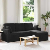 Vidaxl Kavč Črna Splošne dimenzije: 198 x 134 x 80 cm (Š x G x V)
