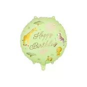 PartyDeco Foliast balon Happy Birthday - Safari 35 cm