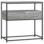 MAISON CHIC konzolna miza - miza ob steni siva sonoma 75x40x75 cm inženirski les, (21786475)