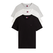Tommy Jeans Majica svetlo siva/črna/bela