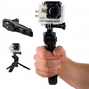HURTEL UCHWYT Z MINI STATYWEM DO KAMER SPORTOWYCH GOPRO SJCAM CZARNY, (22007509)