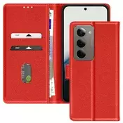 AVIZAR Denarnica za Xiaomi Redmi 15 5G Chesterfield z zrnatim vzorcem in funkcijo stojala, Rdeča, (5000189032)