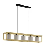 EGLO viseca lampa GRANADOS E27 5 grla drvo/kapucino 100 cm 390109