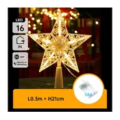 Aigostar - LED božicna dekoracija 16xLED/3xAA, zvezda u toploj beloj boji