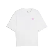 PUMA Wardrobe Essentials Boxy Flower Bouquet Graphic Tee Men, Puma, White, M