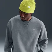 Mikina Nike Solo Swoosh Mens Fleece Crew Dk Grey Heather/ White L