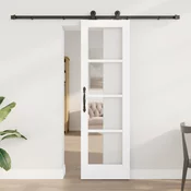 vidaXL Drsna Vrata  z dodatki ORKDALBela 61x198,5 cm