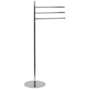 Casa Padrino Luxury Bathroom Towel Holder Silver A� 24 x 33.5 x H. 94 cm - Freestanding Brass Towel Rack - Bathroom Furniture - Hotel Furniture - Luxury Quality - Made in Italy